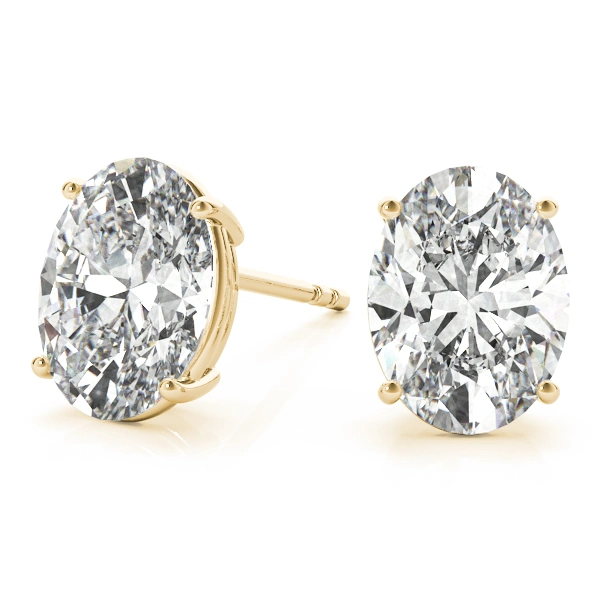 Oval Solitaire Basket Studs - Image 8