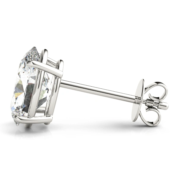 Oval Solitaire Basket Studs - Image 2