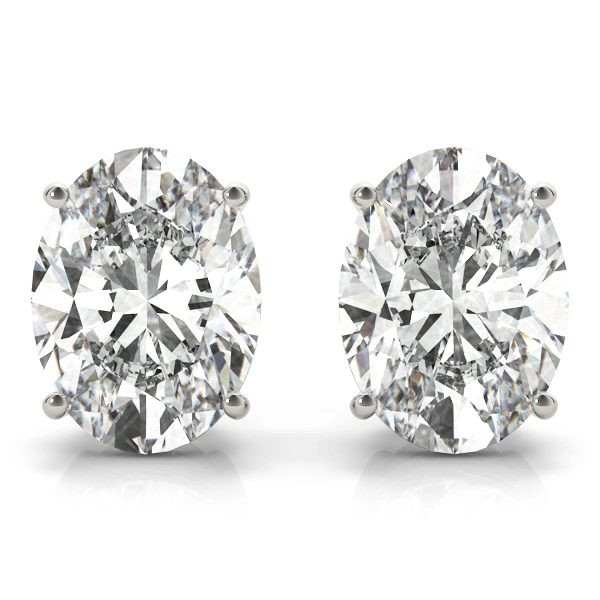 Oval Solitaire Basket Studs