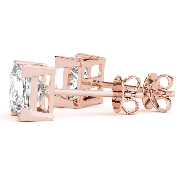 Solitaire Princess Cut Studs - Image 14