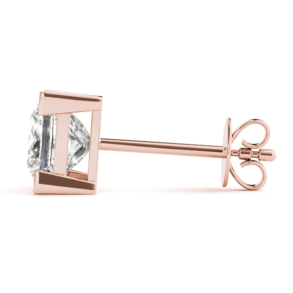 Solitaire Princess Cut Studs - Image 12