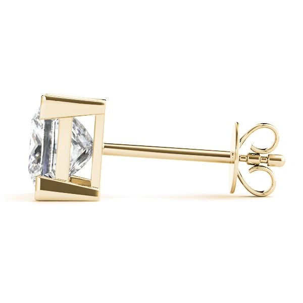Solitaire Princess Cut Studs - Image 7