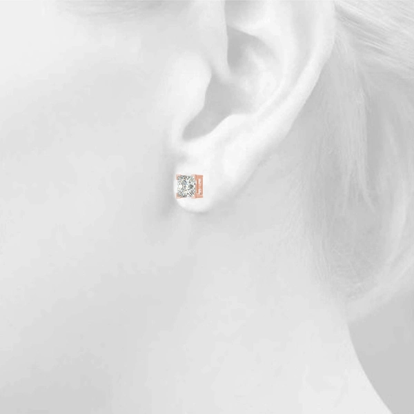 Solitaire Princess Cut Studs - Image 15
