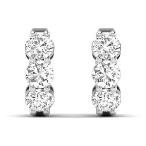 LGD 3-Stone Huggie Earrings