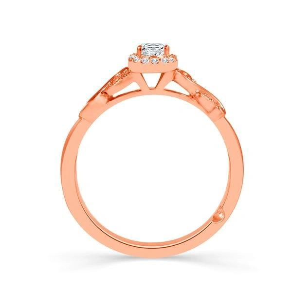 Diamond Bridal Set 0.25 ct tw 10k Rose Gold - Image 4