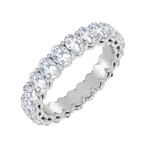 Eternity Oval Diamond Band 3 ct tw 14k White Gold